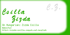 csilla zizda business card